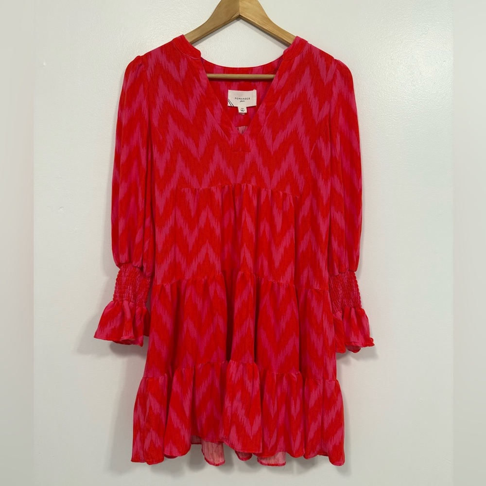Tuckernuck Pomander Place Ikat Kenzo Dress Hot Pink XS - Picture 6 of 13